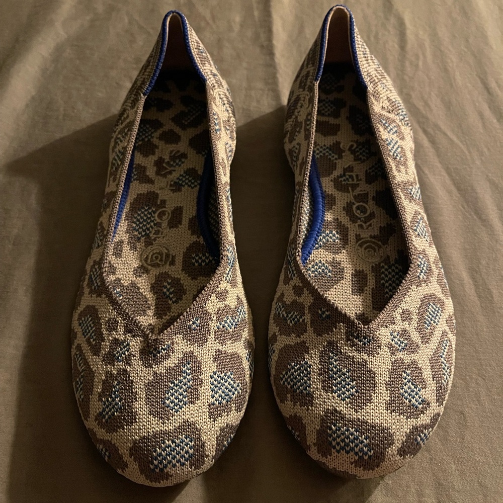 Rothy's The Flat Round Leopard Print RETIRED Size 5.5